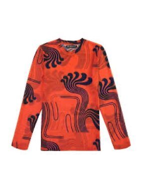 Fever Room Dragon Tail Tribal Sheer Mesh Indie Sleaze Top Tattoo Print Women’S